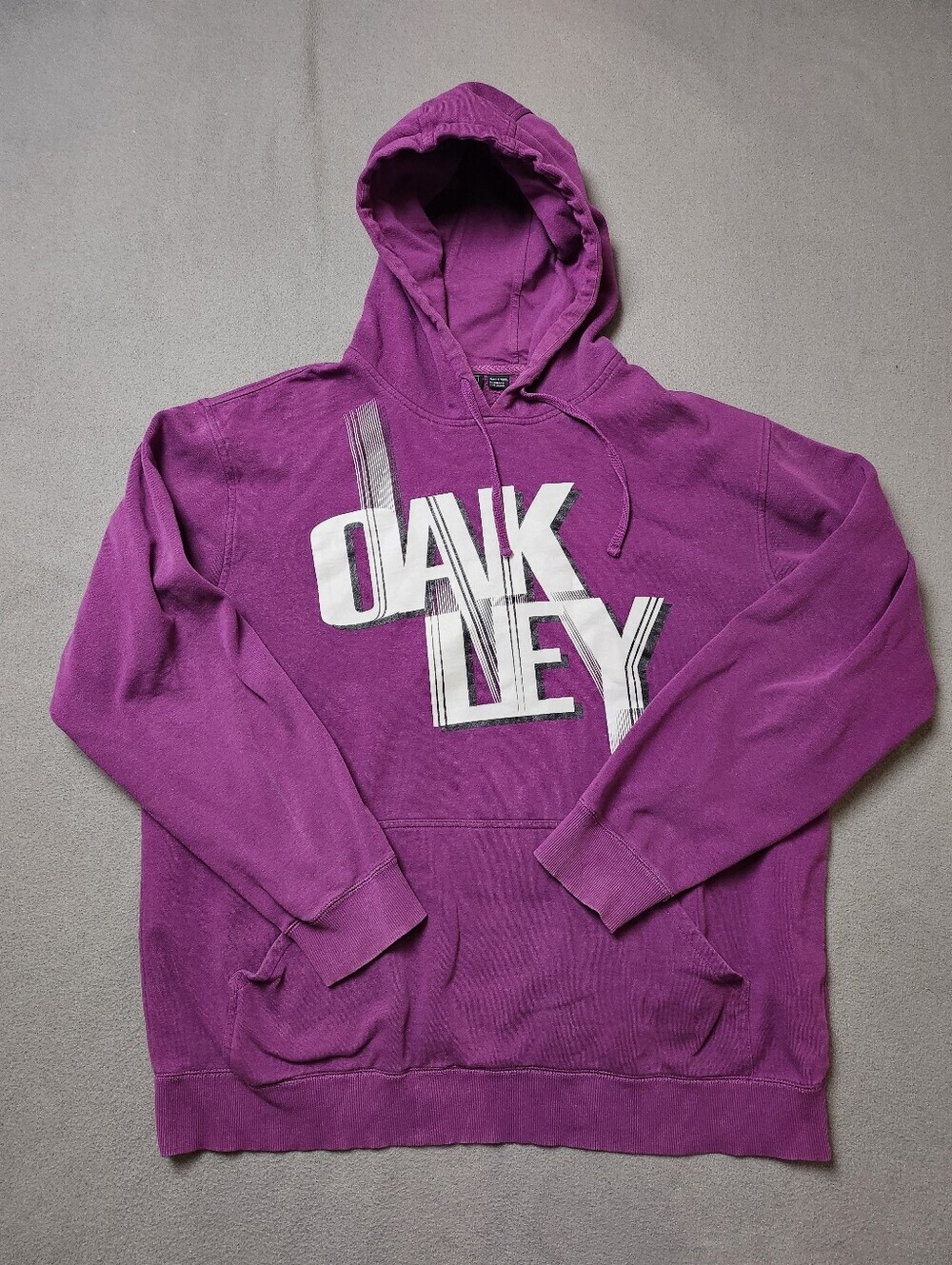 Oakley vintage Y2K Logo Zip Hoodie Faded Sz XL